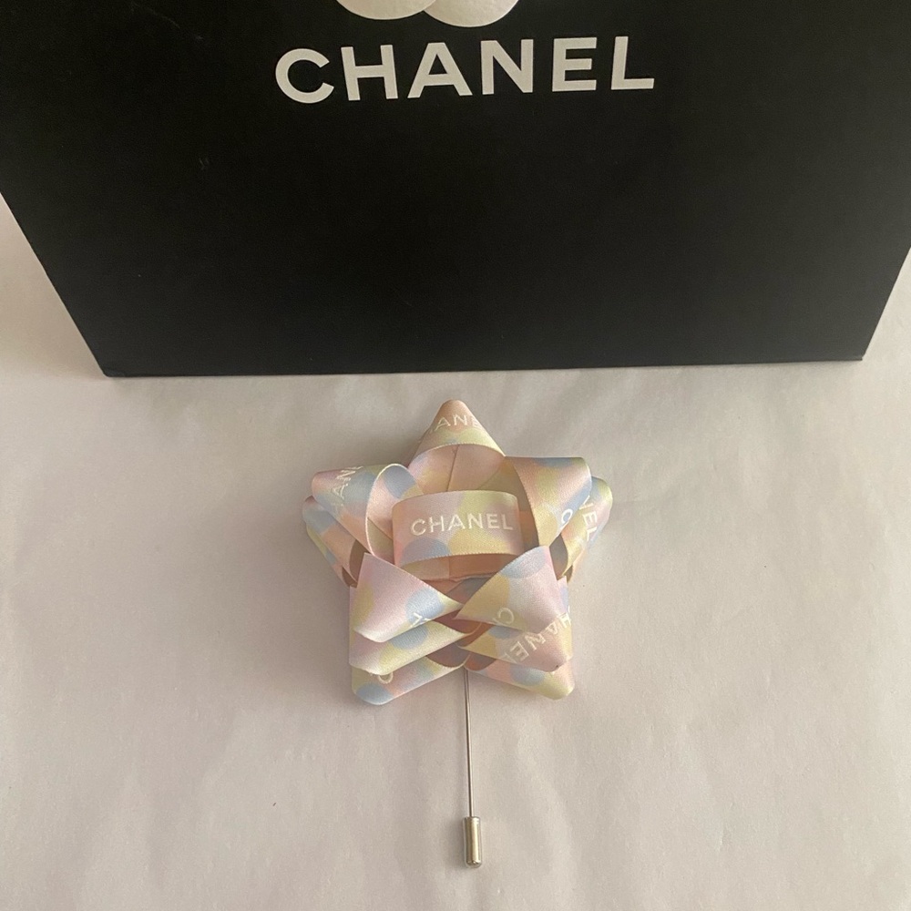 Multicolor Ribbon Bow Brooch Pin